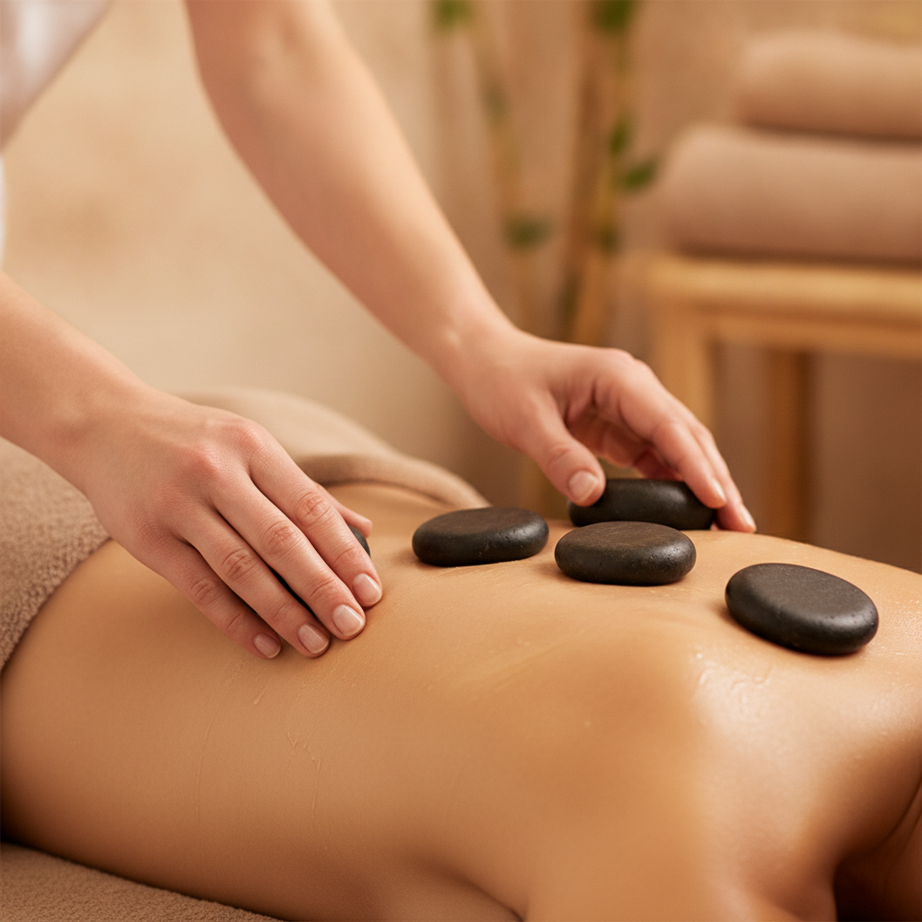Hot Stone Massage just hands